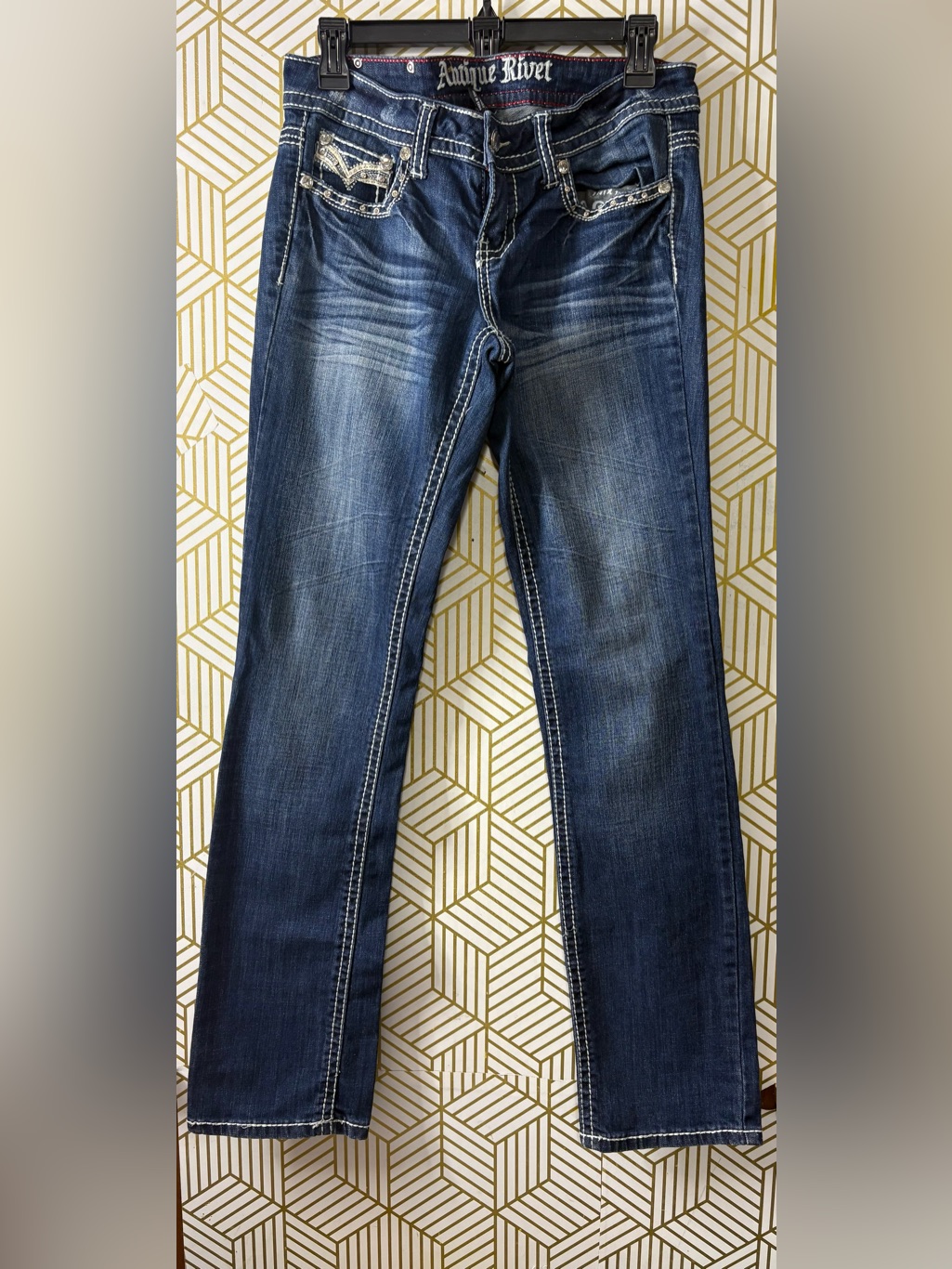 Antique Rivet Dark Jeans Size 29